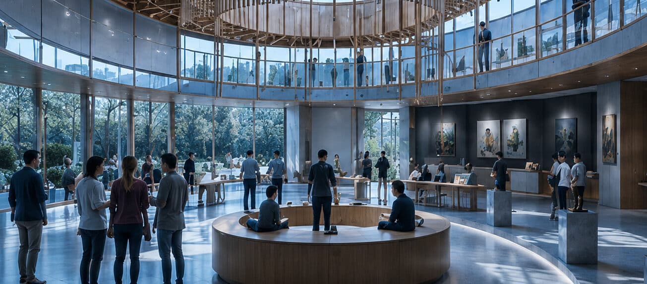 01 · Interior perspective — the gallery space