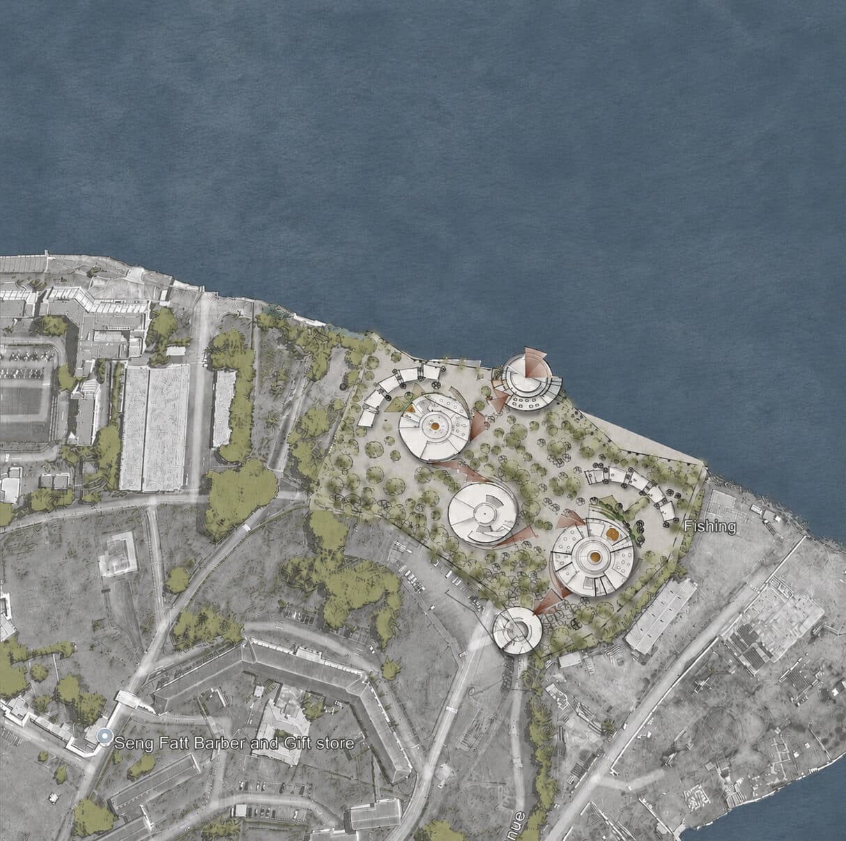 Site plan — SAF Yacht Club waterfront