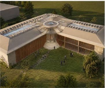 Amphitheatre — aerial exterior